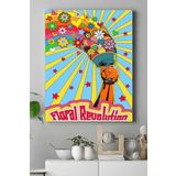 Postermanya (pster20520) Revolution, Çiçek Psychedelic Indie Tarzı Kanvas Tablo 40 x 60