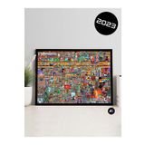 Postermanya (pster20618) Reddit R Place 2023 Çerçeveli Tablo, R/Place 2023 Son Hali, Dekoratif Duvar Tablosu 21 x 30
