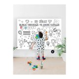 Postermanya (pster21300) 23 Nisan Çocuk Bayramı Eğitici Dev Boyama Kağıdı, Çocuklar Için Aktivite Boyama Rulosu (90x130cm)
