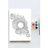 Postermanya (pster21574) Mandala Tuval Kanvas Tablo Boyama Hobi Seti 15 (70x100cm) (büyük+ Boy)