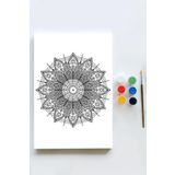 Postermanya (pster21575) Mandala Tuval Kanvas Tablo Boyama Hobi Seti 13 (40x60cm)