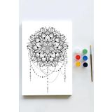 Postermanya (pster21577) Mandala Tuval Kanvas Tablo Boyama Hobi Seti 6 (40x60cm)
