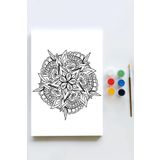 Postermanya (pster21596) Mandala Tuval Kanvas Tablo Boyama Hobi Seti 10 (50x70cm)