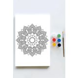 Postermanya (pster21597) Mandala Tuval Kanvas Tablo Boyama Hobi Seti 4 (60x90cm) (büyük Boy)