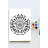 Postermanya (pster21606) Mandala Tuval Kanvas Tablo Boyama Hobi Seti 16 (70x100cm) (büyük+ Boy)