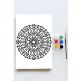 Postermanya (pster21621) Mandala Tuval Kanvas Tablo Boyama Hobi Seti 12 (30x40cm)