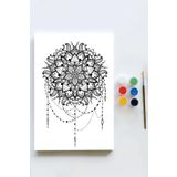 Postermanya (pster21628) Mandala Tuval Kanvas Tablo Boyama Hobi Seti 6 (50x70cm)