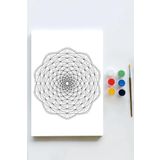 Postermanya (pster21632) Mandala Tuval Kanvas Tablo Boyama Hobi Seti 5 (70x100cm) (büyük+ Boy)