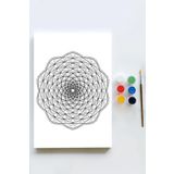 Postermanya (pster21633) Mandala Tuval Kanvas Tablo Boyama Hobi Seti 5 (30x40cm)