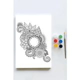 Postermanya (pster21634) Mandala Tuval Kanvas Tablo Boyama Hobi Seti 15 (35x50cm)