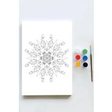 Postermanya (pster21636) Mandala Tuval Kanvas Tablo Boyama Hobi Seti 7 (60x90cm) (büyük Boy)