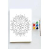 Postermanya (pster21645) Mandala Tuval Kanvas Tablo Boyama Hobi Seti 8 (60x90cm)