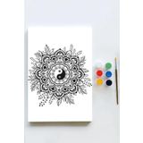 Postermanya (pster21651) Mandala Tuval Kanvas Tablo Boyama Hobi Seti 2 (70x100cm) (büyük+ Boy)