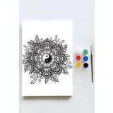Postermanya (pster21652) Mandala Tuval Kanvas Tablo Boyama Hobi Seti 2 (40x60cm)