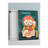 Postermanya (pster324) Ramen Cat Kedi Manga Anime Kanvas Tablo 21 x 30