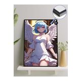 Postermanya (pster488) Melek Angel Anime Kızı Manga Anime Çerçeveli Tablo - Çerçeveli Poster 21 x 30