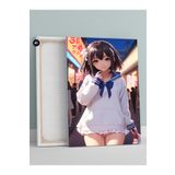Postermanya (pster526) Beyazlı Anime Kızı Manga Anime Kanvas Tablo 21 x 30