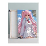 Postermanya (pster610) Pembe Saçlı Anime Kızı Manga Anime Kanvas Tablo 50 x 70