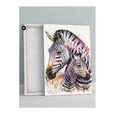 Postermanya (pster937) Zebra Sevgisi Hayvan Kanvas Tablo 50 x 70
