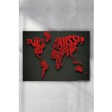 Postermanya (pster9573) Yazılı Dünya Haritası Poster 60x90cm