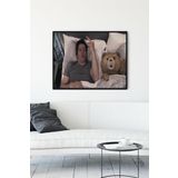 Postermanya (pster9990) Ayı Teddy Eğlenceli Mizahi Çerçeveli Tablo (30 X 40cm)