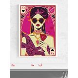 Postermanya Queen of Hearts, Kupa Kızı Manifest, Olumlama, Mantra, Spiritüel, Meditasyon Poster, Afiş