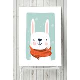 Postermanya Tavşan Kış Çocuk Odası 70x100 cm Poster