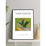Postermanya Van Gogh, Oleanders, Zakkum Çiçekleri, İzlenimcilik Sanatsal Çerçeveli Tablo - Çerçeveli Poster