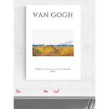 Postermanya Van Gogh Wheatfield Crows, Kargalarla Buğday Tarlası Sanatsal Poster - Afiş, Dekoratif Duvar Poster