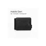 PostHanLeather Hakiki Deri Mekanizmalı Kartlık Cüzdan