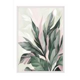 Postifull Acrylic Plant Çerçeveli Tablo, Beyaz Çerçeve Ve Poster, Dikey Duvar Tablosu Comfort Serisi No:108537;30 X 40 Beyaz Çerçeveli