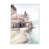 Postifull Amalfi Coast Çerçeveli Tablo, Beyaz Çerçeve Ve Poster, Dikey Duvar Tablosu Comfort Serisi No:108447;30 X 40 Beyaz Çerçeveli
