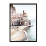 Postifull Amalfi Coast Çerçeveli Tablo, Siyah Çerçeve Ve Poster, Dikey Duvar Tablosu Comfort Serisi No:108447;10 X 15 Siyah Çerçeveli
