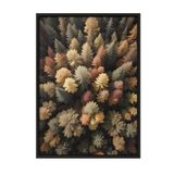 Postifull Autumn Forest Çerçeveli Tablo, Siyah Çerçeve Ve Poster, Dikey Duvar Tablosu Comfort Serisi No:108293;30 X 42 Siyah Çerçeveli