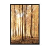 Postifull Autumn Trees Çerçeveli Tablo, Siyah Çerçeve Ve Poster, Dikey Duvar Tablosu Comfort Serisi No:108347;70 X 100 Siyah Çerçeveli