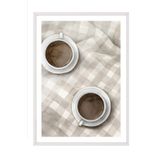 Postifull Beyaz Çerçeveli Tablo, Poster Ve Çerçeve Seti, Cups Of Coffee Comfort Serisi No:108581;13 X 18 Beyaz Çerçeveli