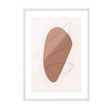 Postifull Beyaz Çerçeveli Tablo, Poster Ve Çerçeve Seti, Graphic Shapes And Lines No1 Comfort Serisi No:108585;33 X 48 Beyaz Çerçeveli