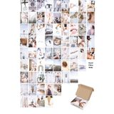 Postifull Beyaz Natural Duvar Posteri Kolaj Set - Arkası Yapışkanlı 70 Adet - 10Cm*15Cm - Kalın Kuşe Kağıt;