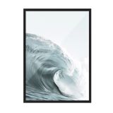 Postifull Big Wave Çerçeveli Tablo, Siyah Çerçeve Ve Poster, Dikey Duvar Tablosu Comfort Serisi No:108421;30 X 42 Siyah Çerçeveli
