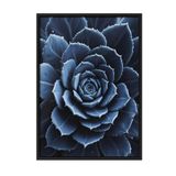 Postifull Blue Flower Cactus Çerçeveli Tablo, Siyah Çerçeve Ve Poster, Duvar Tablosu Comfort Serisi No:108372;70 X 100 Siyah Çerçeveli