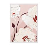 Postifull Bold Blossom Çerçeveli Tablo, Beyaz Çerçeve Ve Poster, Dikey Duvar Tablosu Comfort Serisi No:108571;13 X 18 Beyaz Çerçeveli