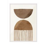 Postifull Brown Arches No1 Çerçeveli Tablo, Beyaz Çerçeve Ve Poster, Duvar Tablosu Comfort Serisi No:108332;10 X 15 Beyaz Çerçeveli