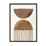 Postifull Brown Arches No1 Çerçeveli Tablo, Siyah Çerçeve Ve Poster, Duvar Tablosu Comfort Serisi No:108332;30 X 40 Siyah Çerçeveli