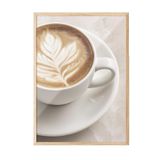 Postifull Caffe Latte Çerçeveli Tablo, Ahşap Çerçeve Ve Poster, Dikey Duvar Tablosu Comfort Serisi No:108403;30 X 42 Ahşap Çerçeveli