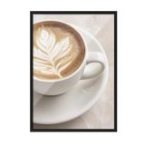 Postifull Caffe Latte Çerçeveli Tablo, Siyah Çerçeve Ve Poster, Dikey Duvar Tablosu Comfort Serisi No:108403;30 X 42 Siyah Çerçeveli