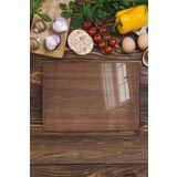 Postifull Cam Kesme Tahtası, Doğrama Tahtası, Doğal Ahşap Desen, Kalın Ve Temperli Kırılmaz Cam, 21 * 30Cm;21 X 30 Renkli - 3