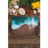 Postifull Cam Kesme Tahtası, Doğrama Tahtası, Doğal Ahşap Desen, Kalın Ve Temperli Kırılmaz Cam, 21 * 30Cm;21 X 30 Renkli - 5