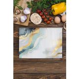 Postifull Cam Kesme Tahtası, Doğrama Tahtası, Estetik Mermer Desen, Kalın Ve Temperli Kırılmaz Cam, 21 * 30Cm;21 X 30 Renkli - 12