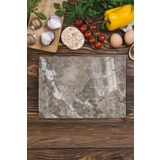 Postifull Cam Kesme Tahtası, Kalın Ve Kırılmaz Cam - Mermer Temalı - 21 * 30Cm - Doğrama Tahtası, Mutfak Dekoru;21 X 30 Kahverengi