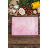 Postifull Cam Kesme Tahtası, Kalın Ve Kırılmaz Cam - Mermer Temalı - 21 * 30Cm - Doğrama Tahtası, Mutfak Dekoru;21 X 30 Pembe